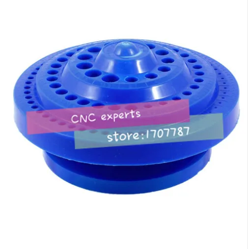 NFLC Round Shape Plastic Hard Drill Bit Storage Case - Blue/Gules