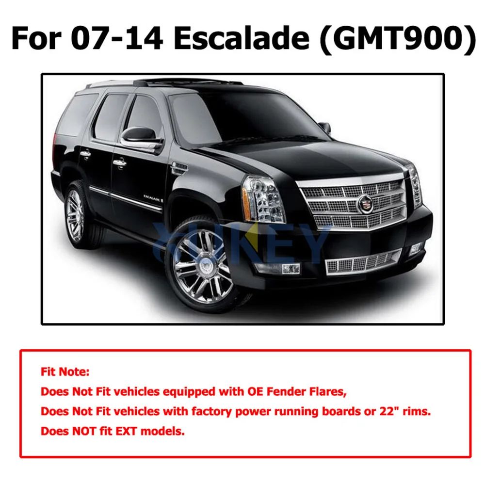 Mudflaps Splash Guards Mud Flap Car Mud Flaps For Cadillac Escalade 2007 - 2014 GMT900 Mudguards Fender 2008 2009 2010 2011 2012