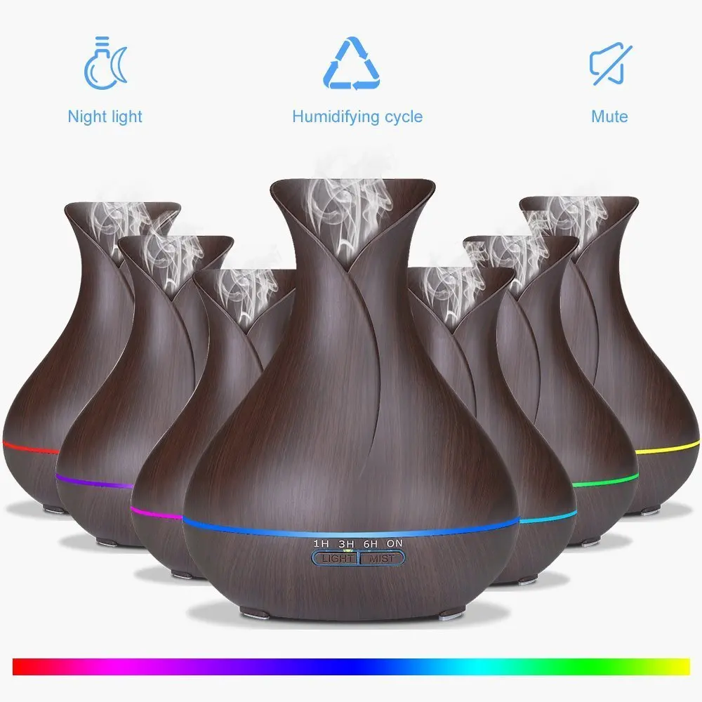 AC 100-240V 400ML Ätherisches Öl Diffusor Aromatherapie Nebel Maker Ultraschall Kühlen Nebel Luftbefeuchter mit Fernbedienung control