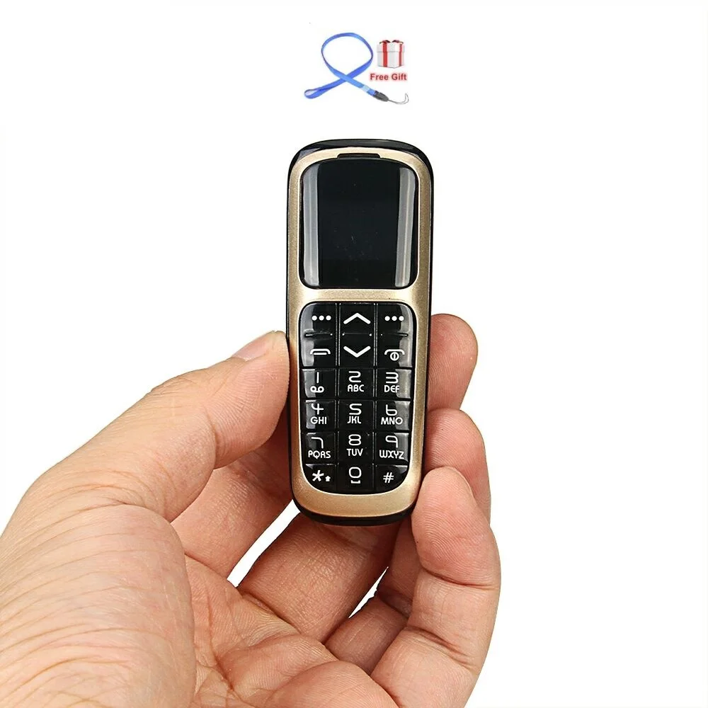 V2 Quad Band Bluetooth Dialer Mini Mobile Phone 0.66 Inch Single SIM Card FM Radio Cell Phone(Not Support Memory Card)