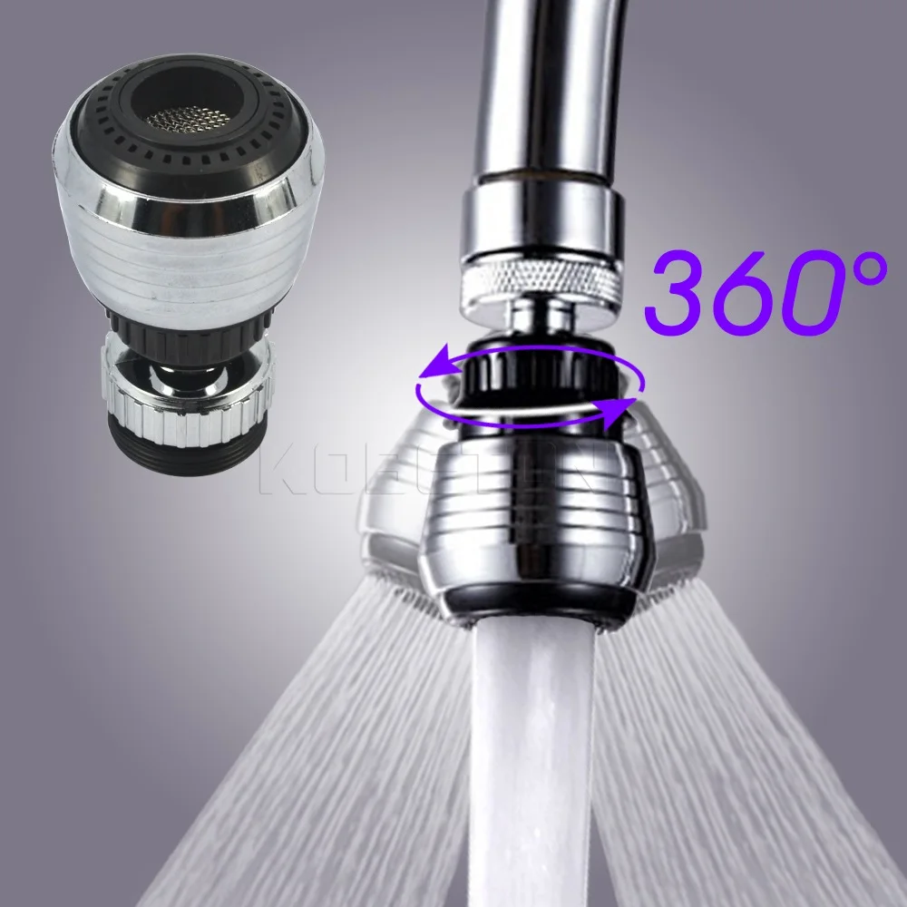 Boyage 360 ​​obrotowy kran kuchenny Bubbler wodny Adapter głowicy obrotowej oszczędzający wodę złącze do kranu dyfuzor wielofunkcyjny kran