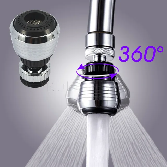Boyage 360 ​​obrotowy kran kuchenny Bubbler wodny Adapter głowicy obrotowej oszczędzający wodę złącze do kranu dyfuzor wielofunkcyjny kran