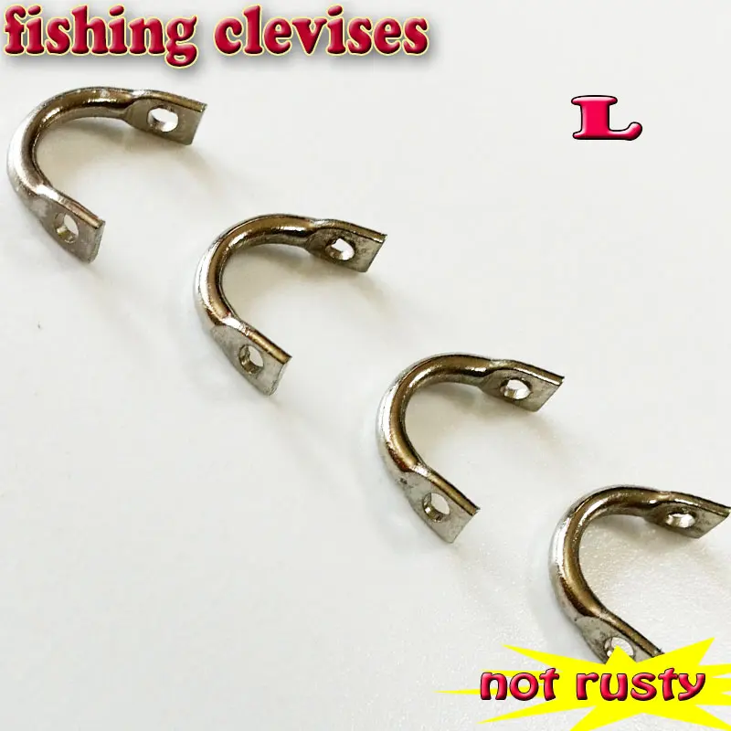 

2018 HOT NOT RUSTY Fishing Clevises size: L 10*7*1.5*1.5mm lure accessories 500PCS/LOT BIG SIZE