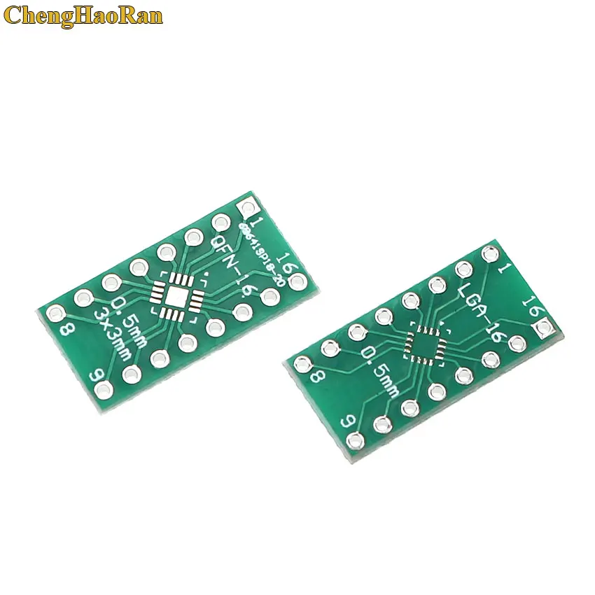ChengHaoRan 5 Stück LGA16 QFN16 auf DIP16 0,5 mm Rastermaß IC-Adapter-Sockel Adapterplatte PCB-Testboard-Steckverbinder – Detail 2