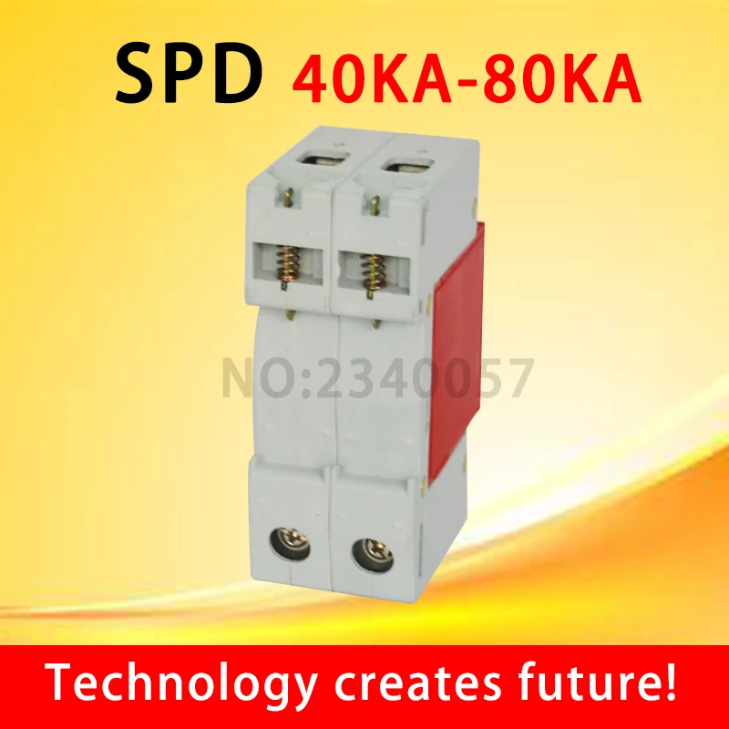 SPD 1P+N 40KA~80KA B ~385VAC House Surge Protector protection Protective Low-voltage Arrester Device