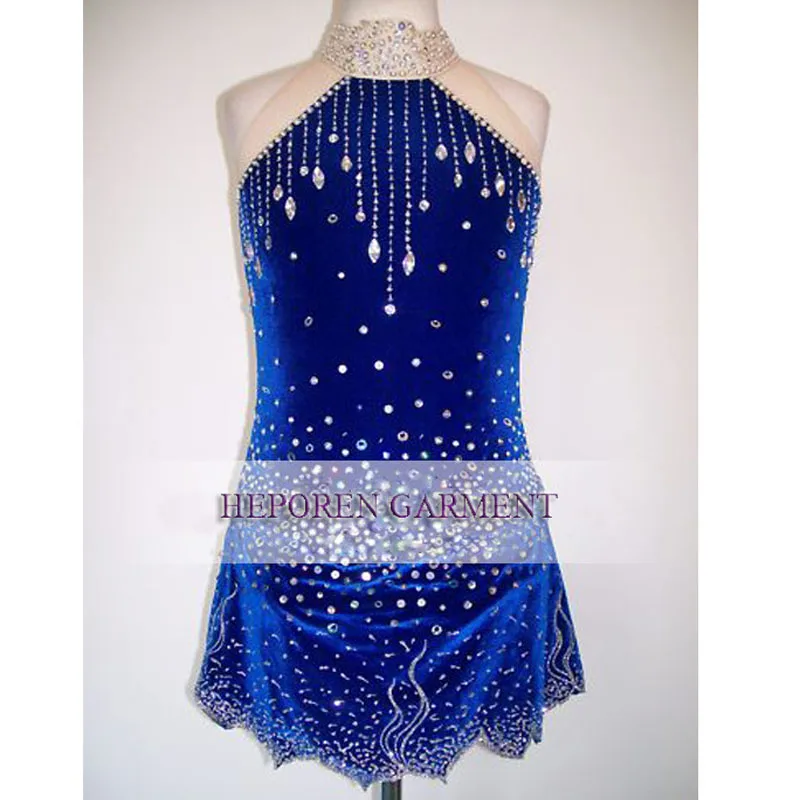 High Quality Wholesale Ice Skating Dress, Tank Top Great Elastic Flexible Full of Shine Crystal Diamond Figure Ice Skating Skirt