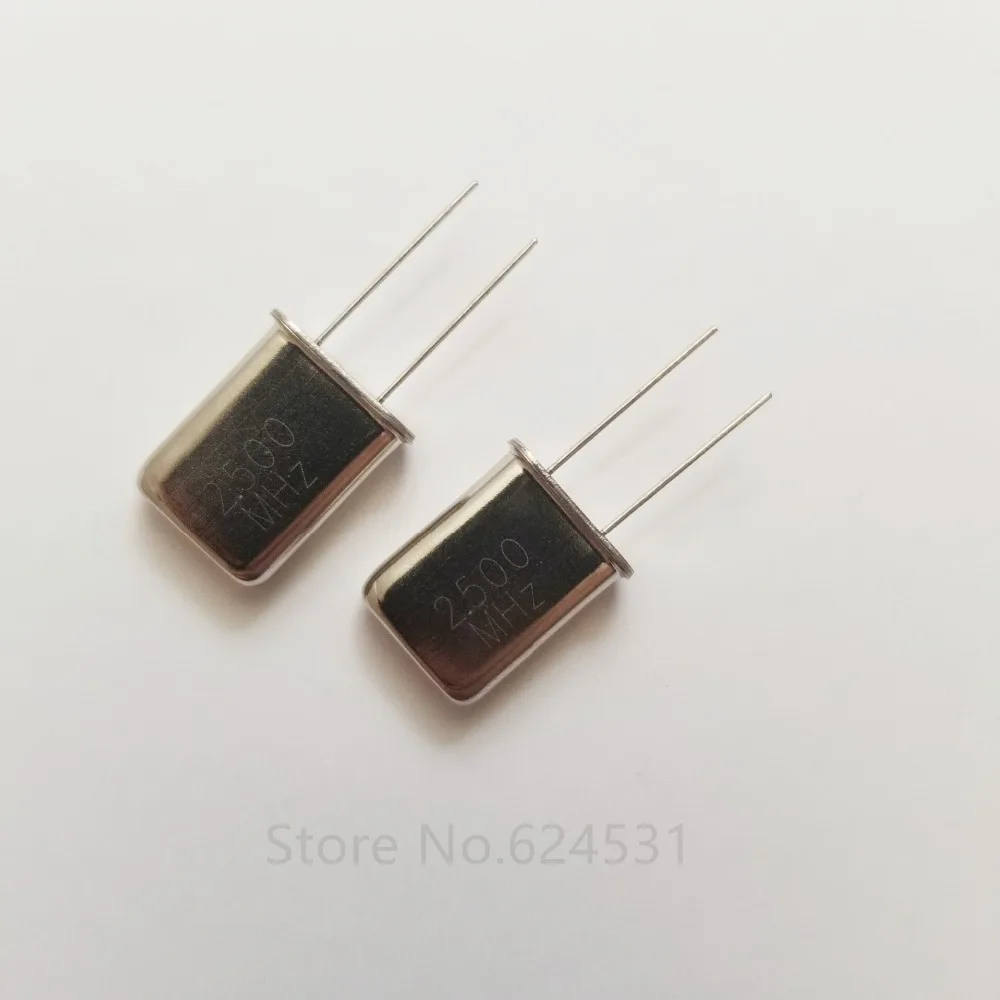 10pcs 49U quartz crystal oscillator 2.5M 2.5MHZ HC-49U in-line two-leg crystal resonator