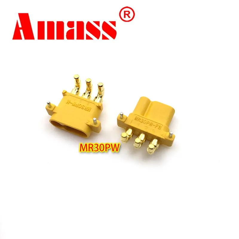 10pair/20PCS Amass MR30 MR30PB MR30PW Connector Plug With Sheath Female & Male for RC Lipo Battery RC Multicopter Airplane