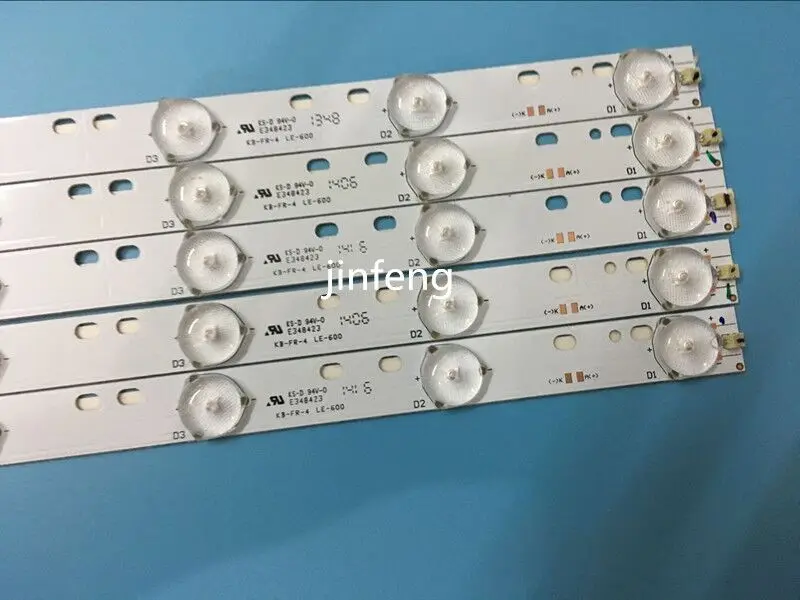 

New 15 PCS/lot 10LEDs*3V 32 inch 570mm*17mm LED Backlight Strips Optical Lens Fliter for 32"TV Monitor Panel