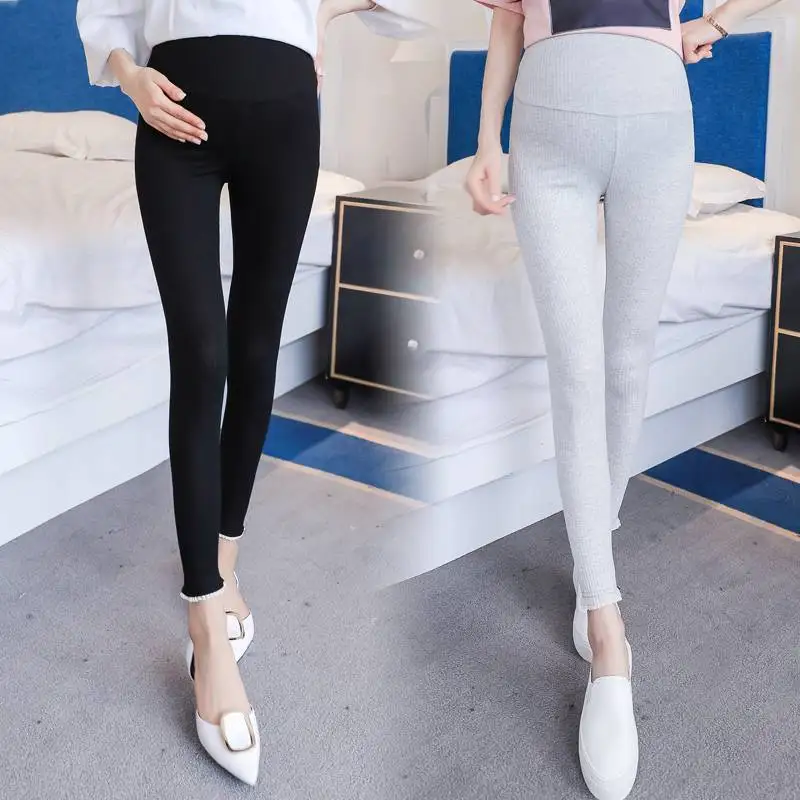 

Pregnant women pants 2018 new autumn stomach lift wild wear pregnant women leggings tide mom fashion feet pants