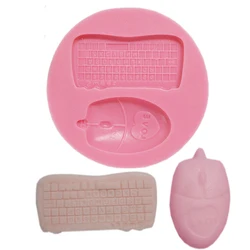 Luyou 2017 New DIY Silicone Mold Mouse and Keyboard Shape Fondant Cake Decoration Tools for Gumpaste Chocolate Candy FM1291