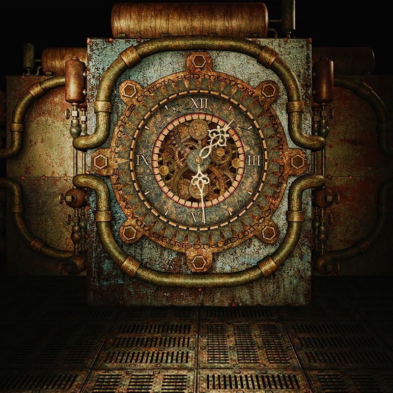 Allenjoy พื้นหลังการถ่ายภาพ VINTAGE Bell Amazing Steam Punk พื้นหลังไวนิลกระเป๋าใหม่ปี photocallfor Photo Studio