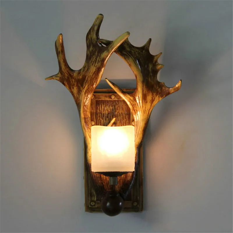 

Antler Wall Sconces Bedside Lamp Home Decor Candle Holder Lighting Fixture Decorative Night light for Bedroom Hallway Pathway