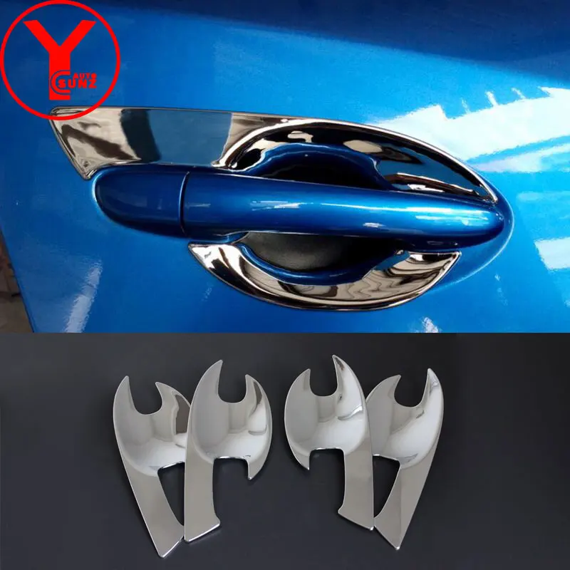 

chrome door handle bowl cover For Mazda 2 Demio 2015 2016 2017 ABS car styling parts door handle accessories For Mazda 2 YCSUNZ