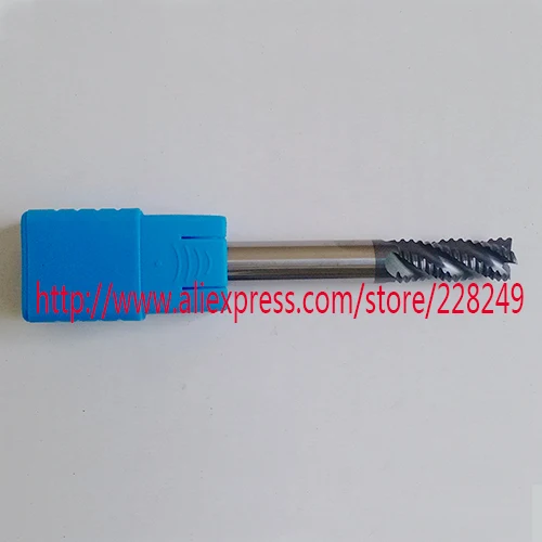 1 pc D6 * 15 * D6 * 50 HRC45 4 flautas de tungsteno sólido de desbaste final Mills CNC herramientas de fresado