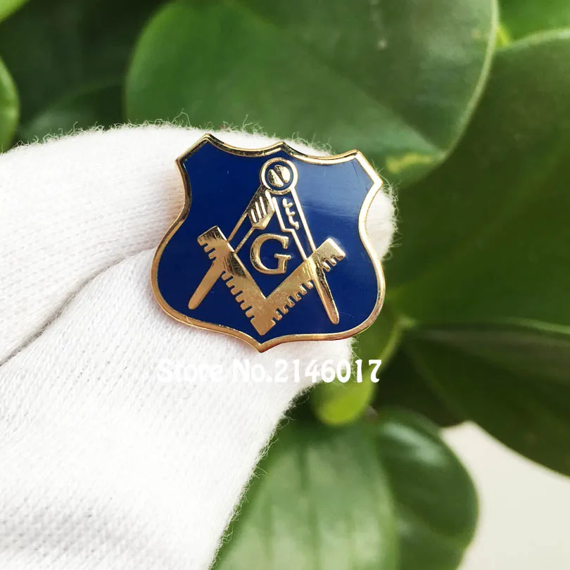 Newly Quality Hard Enamel Masonic Lapel Pin Blue Lodge Square and Compass G Freemason Masons Pins Badge Metal Craft Brooch Gift