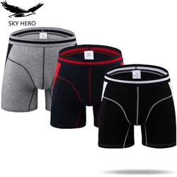 3pcs/lot Men's Underwear Boxers Long Boxer Hombre Underpants Modal Man Slip Homme Boxershort Trunks Male Panties Thin M-XXXL