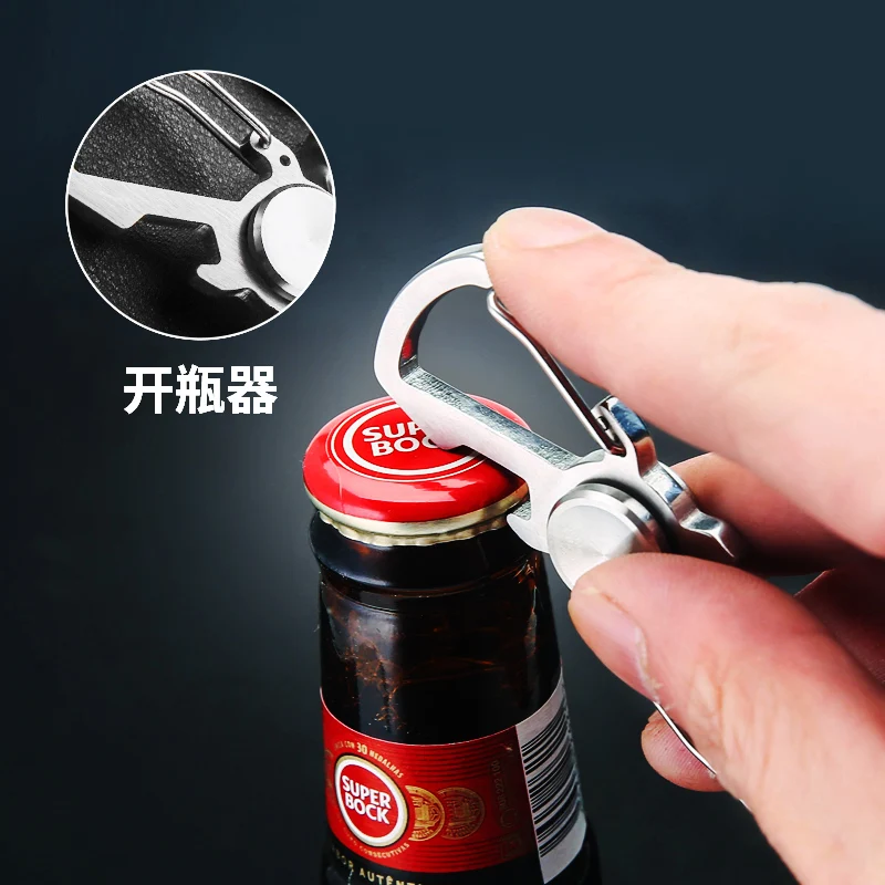 Creative Gift  Fingertip Gyroscopes Stainless Steel Multifunctional Tactics Outdoor Tools Key Ring