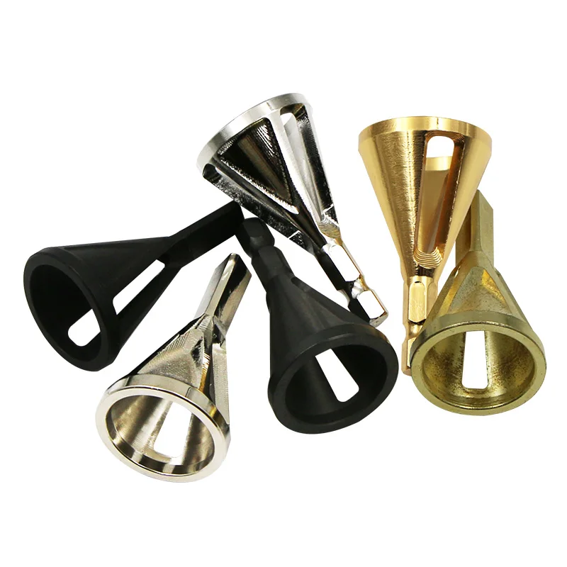 Vástago triangular hexagonal de acero inoxidable, herramientas de extracción de rebabas para broca de perforación de madera, herramienta de chaflán externo