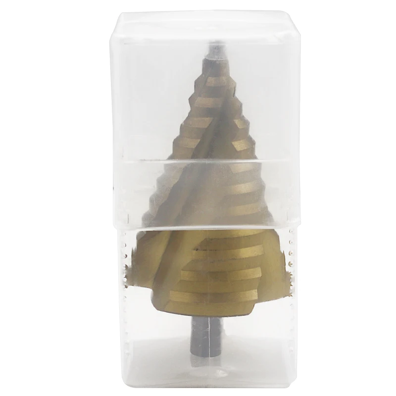 Broca escalonada de acero y Metal con forma de Pagoda, broca cónica de agujero, vástago triangular HSS 3R en espiral, 6-65mm