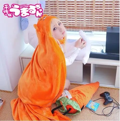 

FREE High Quality Himouto! Umaru-chan Cloak Anime Umaru chan Doma Umaru Cosplay Costume Flannels Cloaks Blanket Soft Cap Hoodie