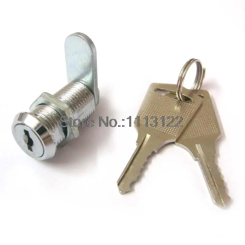 Zinc Alloy Small mailbox cam lock Chrome mini Acrylic display lock M12-20mm miniature furniture cabinet lock 1 PC