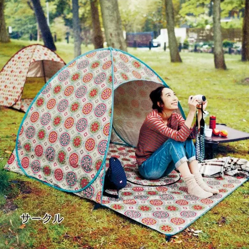 [TB14]Quick open tent outdoor 2 people fully automatic double family home ultra light account beach children fishing wild