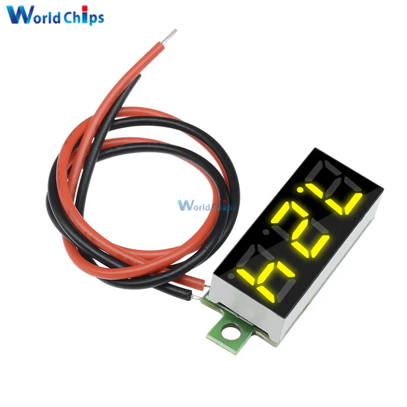 0.28 Inch 2.5V-30V Mini Digital Voltmeter Voltage Tester Meter LED Screen Digital Voltmeter Yellow LED Display 2 Wires Hot Sale