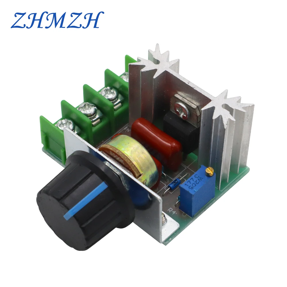 2000W Thyristor Dimmer อิเล็กทรอนิกส์220V ซิลิคอนควบคุม Rectifier SCR Voltage Regulator ตัวควบคุมความเร็วอุณหภูมิ