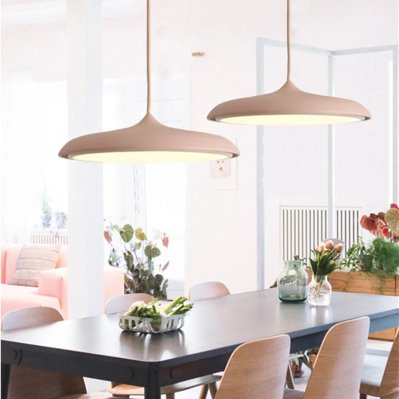 Bar Modern Pendant Lighting LED Pendant Light Kitchen Island Pink Lamp Hotel Lights Room Study Office Ceiling Lamp Bulb Include