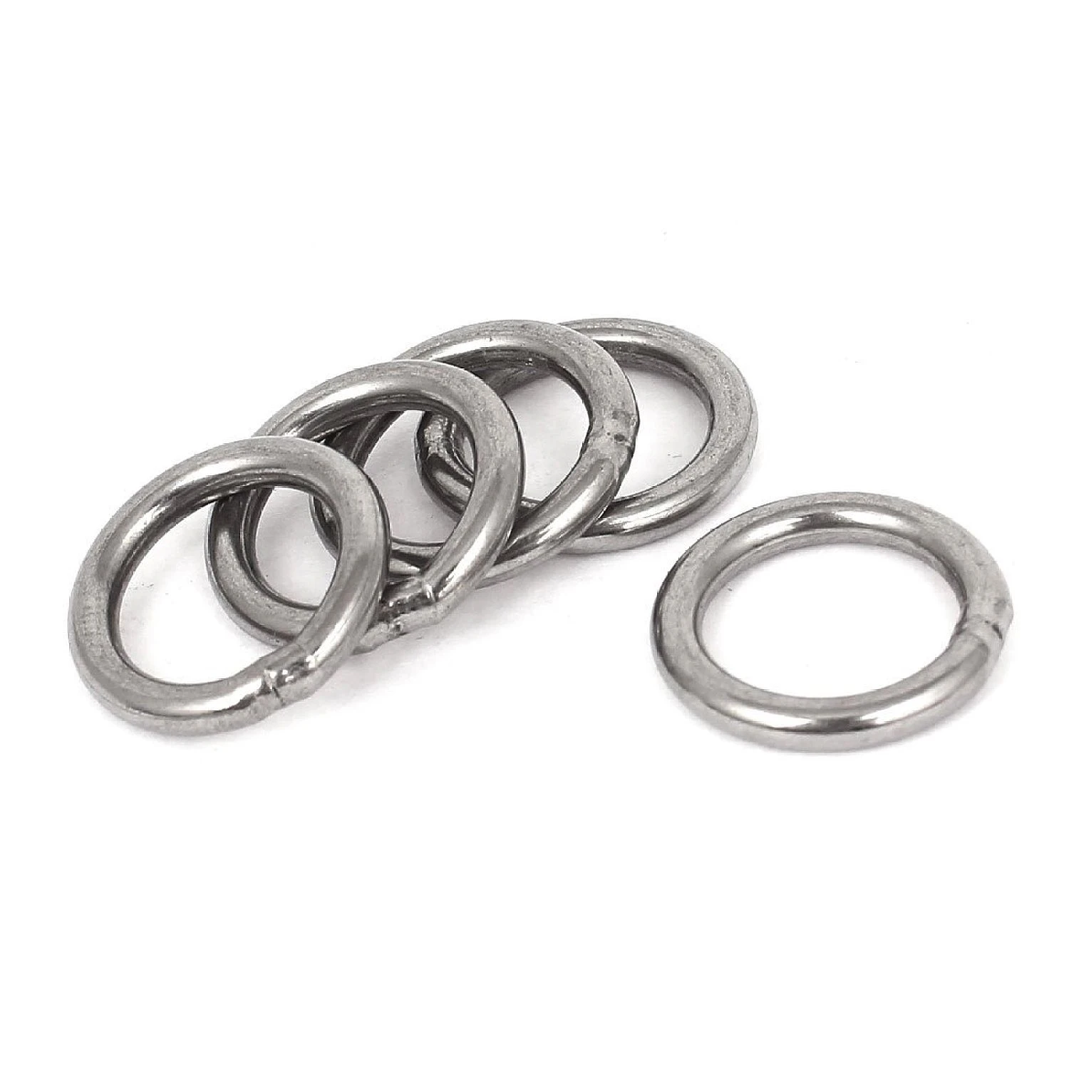 Practical Boutique 20mm x 3mm Stainless Steel Webbing Strapping Welded O Rings 5 Pcs