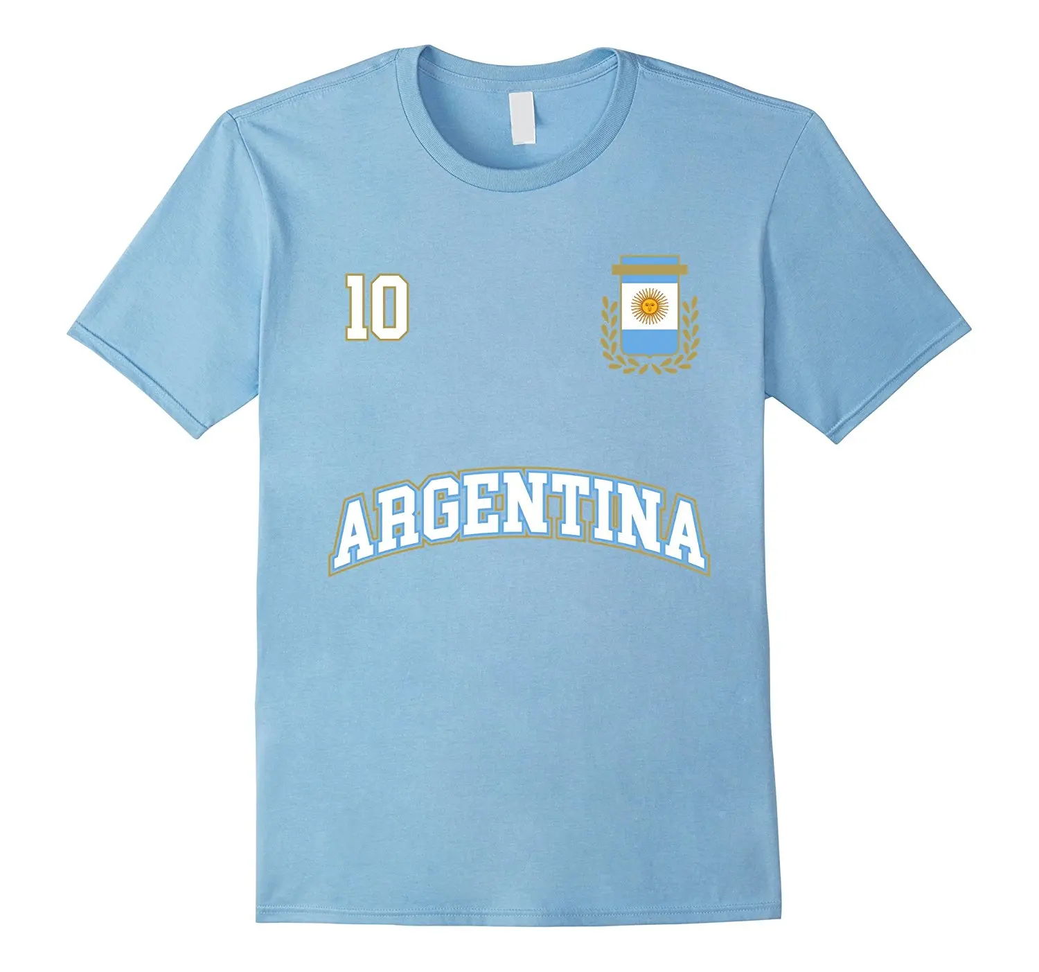 Good Quality Cotton Casual Print Tshirt Argentina Shirt Number 10 Soccers Team Sporter Seleccion Futbol Flag Footballer Tees