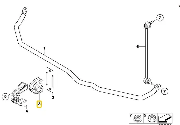 2 piece Front Suspension Stabilizer Anti Sway Bar Bushing for BMW E65 E66 740i 730i 745i 735Li 745Li 31356763267