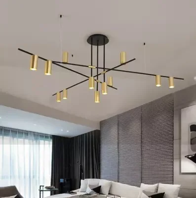 

Modern LED Geometric Line Chandeliers Molecular Ceiling LED Lamp For Clothing Store Model Living Room Restaurant Bar Lighting