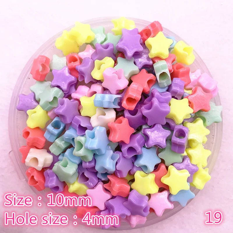 50pcs/lot Multicolour Acrylic Large Hole Beads for Children Children Beads for Jewelry Making DIY Handmade Bracelets Necklace #U