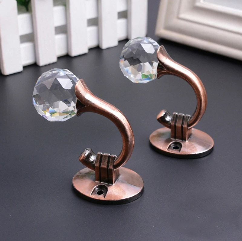 Crystal Curtain Tie Back Holders Metal Tieback Wall Hooks Hanger Home Decoration