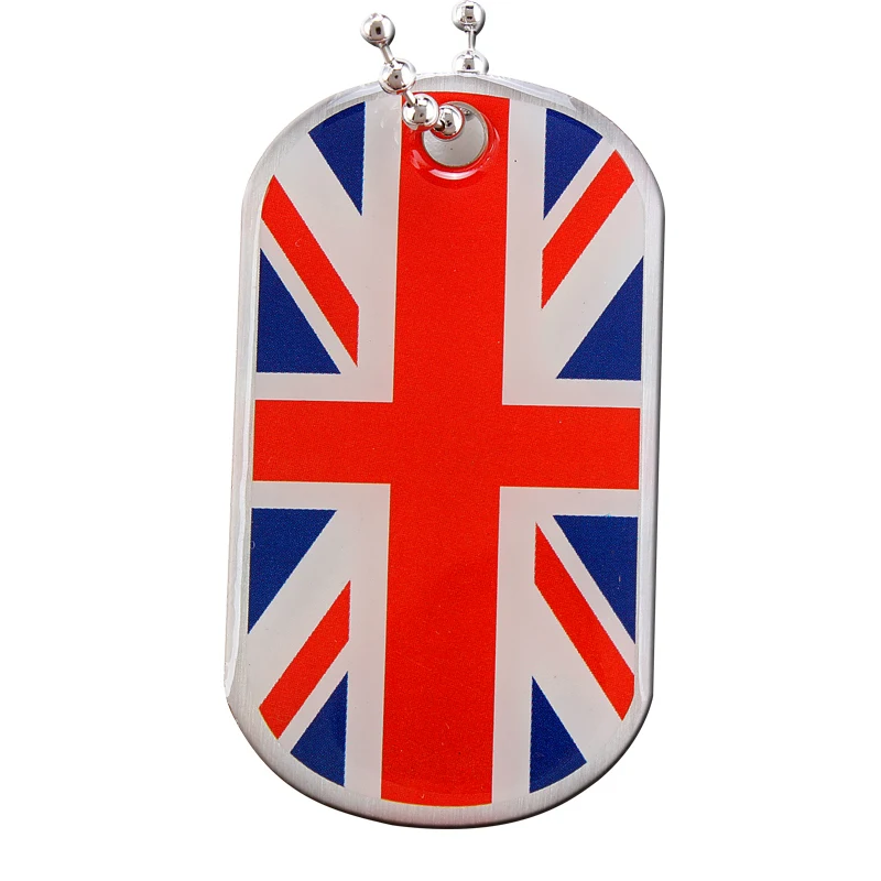 

Custom UK flag military dog tags cheap custom metal dog tag