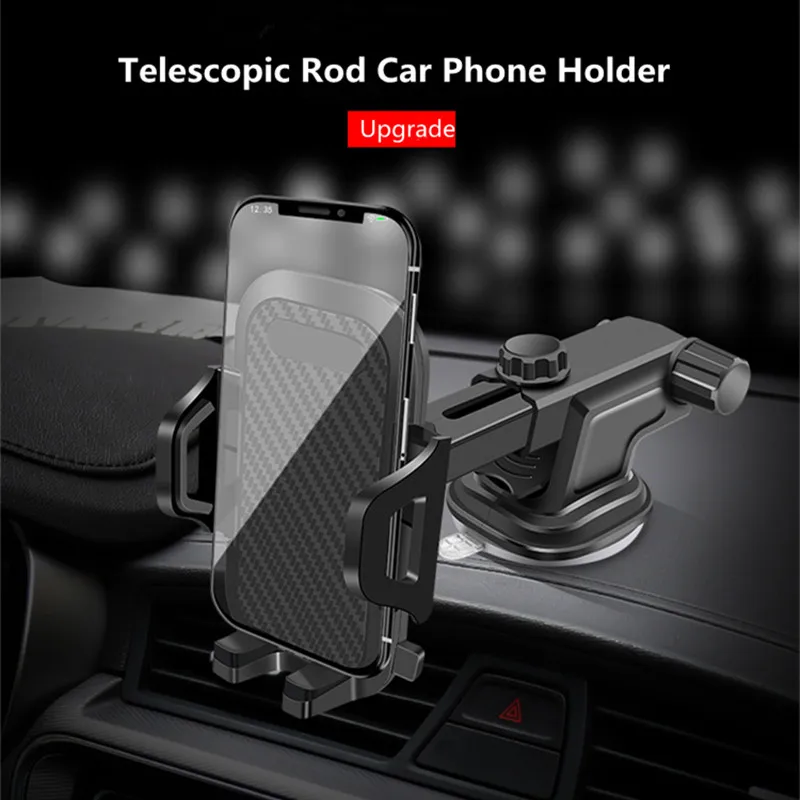 TOTTIDAY Car Phone Holder Mount Stand, Windshield GPS Support, iPhone 15, 14, 13, 12 Pro Max, 11, XR, Xiaomi, Samsung, Huawei