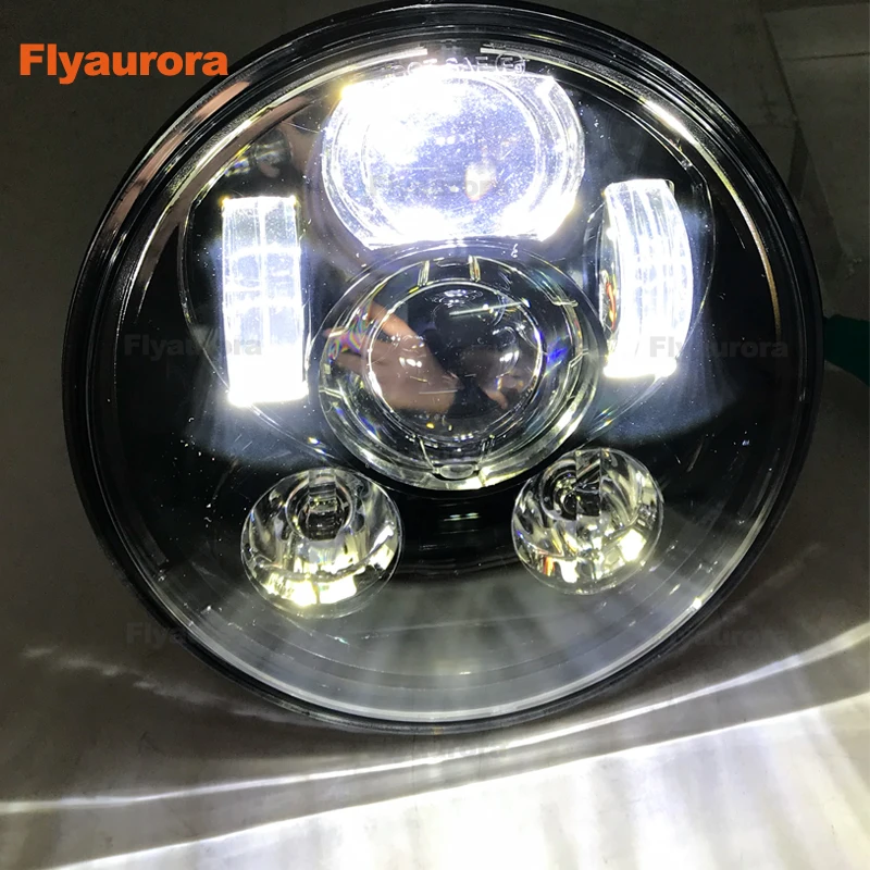 Flyaurora 7 นิ้ว LED รถจักรยานยนต์ไฟหน้า 7 "45 W LED High Light Beam Light สำหรับ Victory รถจักรยานยนต์ MBG046