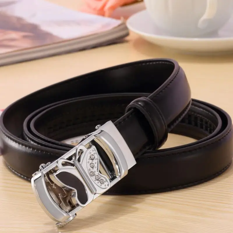 

New Designer Women Belts High Quality Automatic Buckle Waist Belt Fashion Women's Leather Belts Luxury
