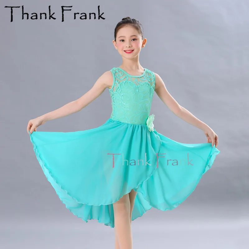

Kids Ballet Dance Leotard Dress Sleeveless Chiffon Girls Gymnastics Leotard Stage Party Lyrical Dance Costumes Women Dresses