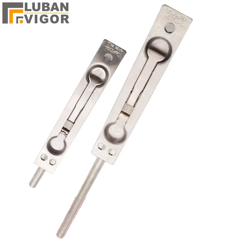 Stainless steel  Security door hidden plug bolt latch  For Double door no rust more safe and strong Hardware Locks