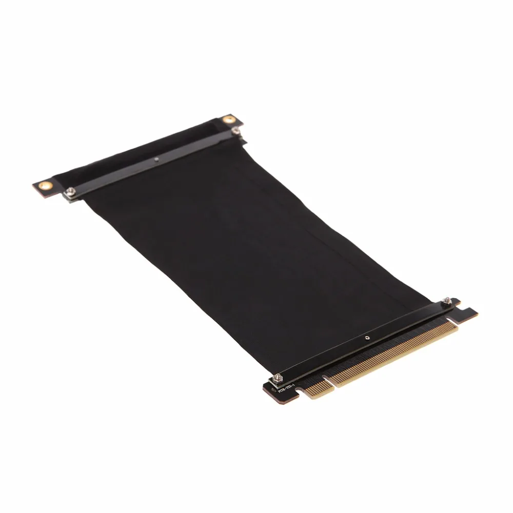 PCI Express PCI-e 3.0 16x High Speed Riser Card Flexible Extension Cable Adapter Angled Black