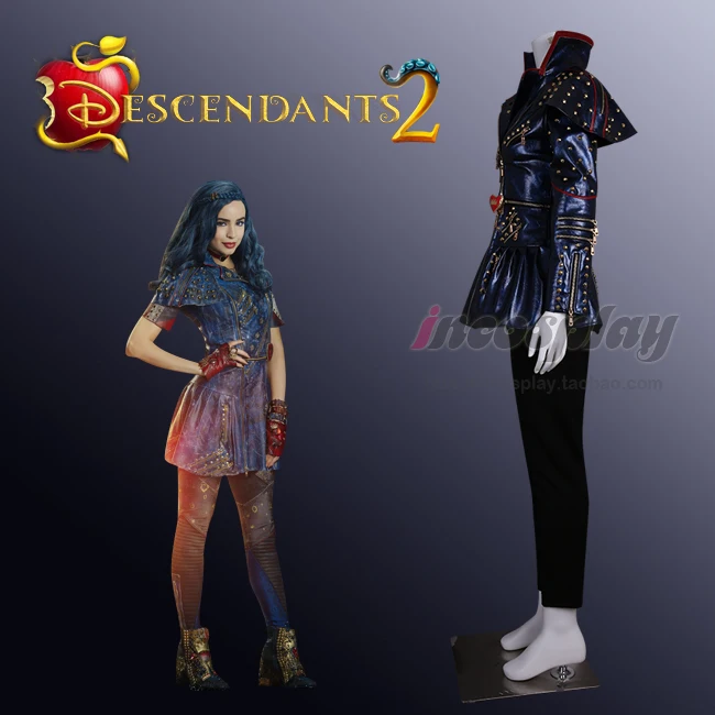 Anime Descendants 2 Evie PU Leather Jacket Heavy Tangerine Coat Cosplay Costume Women Halloween Free Shipping 2019 Customized.