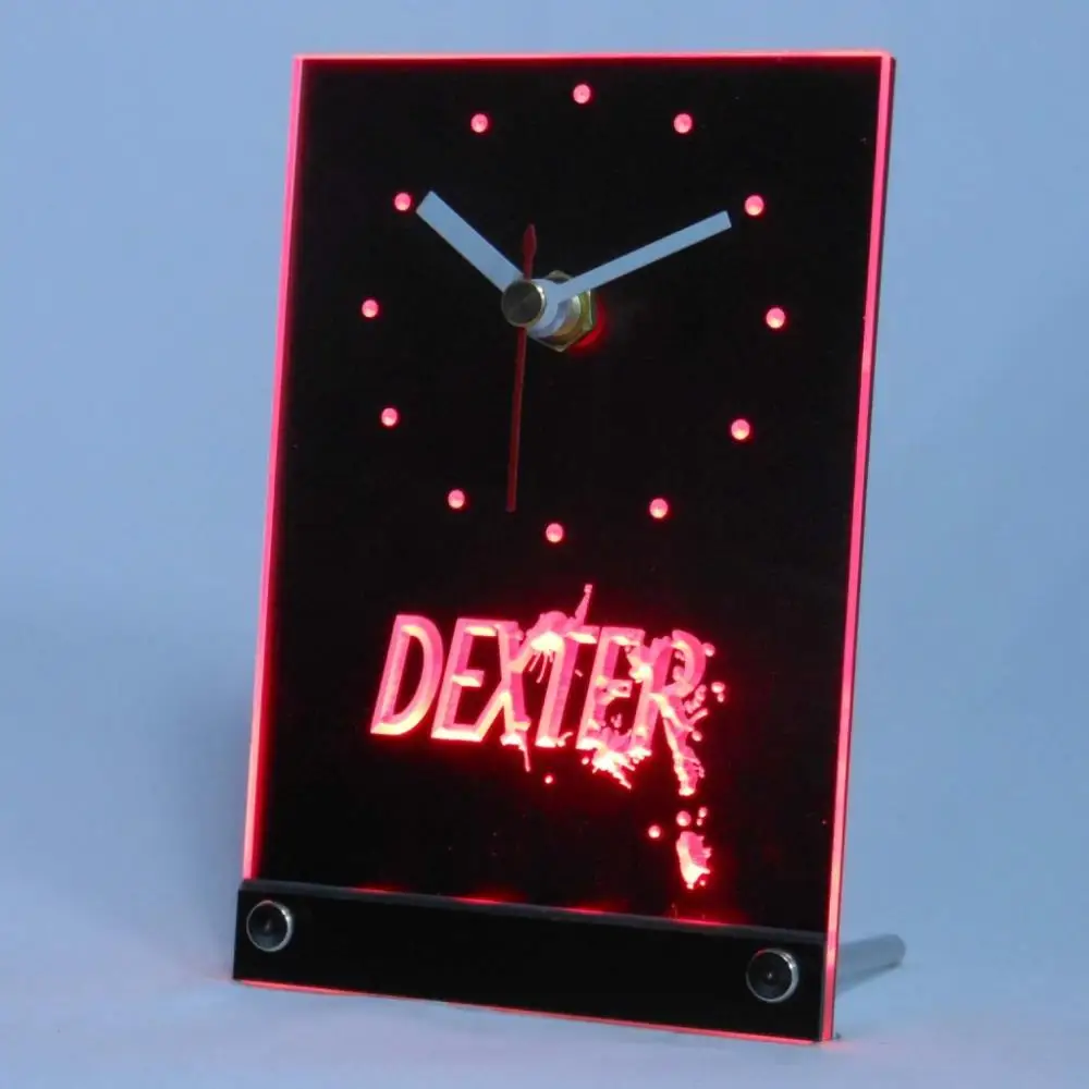 tnc0228 Dexter Morgan Table Desk 3D LED Clock