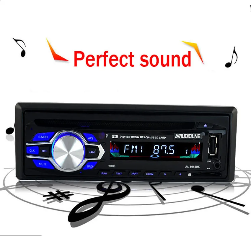 

New 1 din 12V Car radio bluetooth DVD VCD CD tuner Stereo FM MP3 Audio Player Phone USB/SD MMC Port Car audio bluetooth 1 DIN