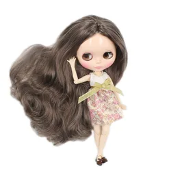 ICY DBS Blyth doll Nude joint body 1/6 bjd Brown mix gray hair no bangs natural skin suitable diy girl toy No.8800/0222