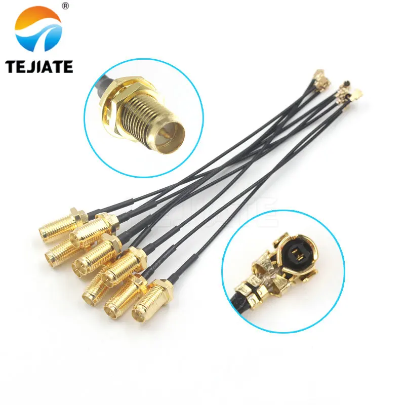 5pcs SMA Connector Female to uFL/u.FL/RF Antena UFL Seat Or NO Connector Coax Adapter Assembly RG178 Pigtail Cable 1.13mm RP-SMA