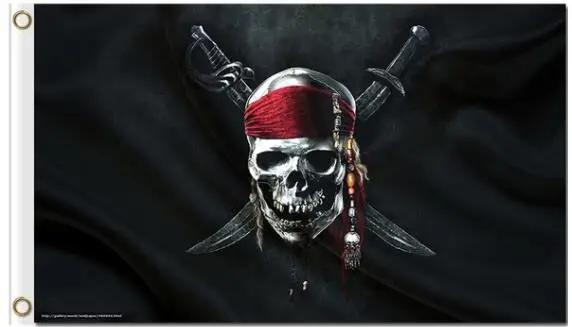 custom 90x150cm Pirate Red Bandana Roger Flag  Flag Polyester 3x5ft Flag with grommet outdoor and indoor banner flag