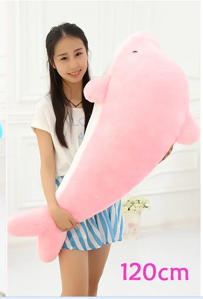 

big new creative lovely plush dolphin toy stuffed pink dolphin doll gift about 120cm 0018